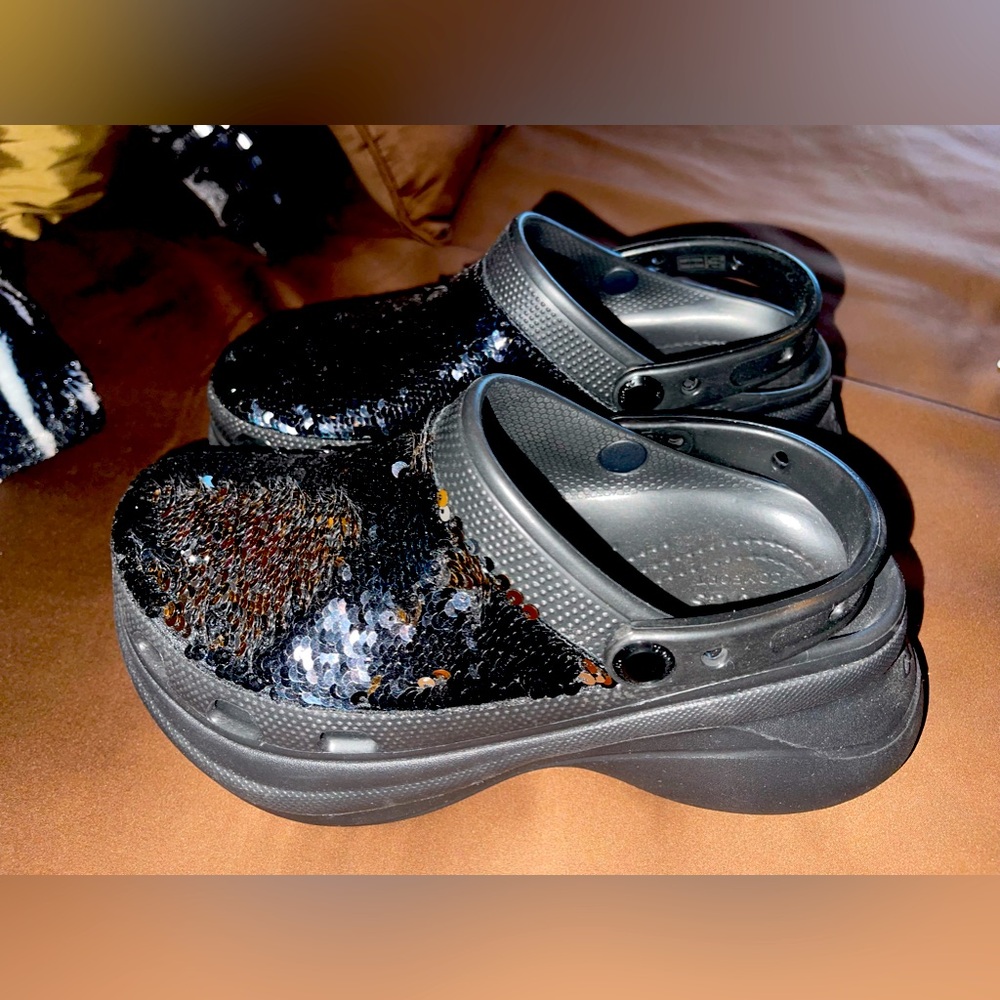 Woman crocs blanc and gold size M / 8